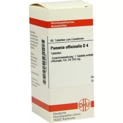 PAEONIA OFFICINALIS D 4 tablettia, 80 kpl