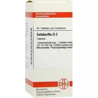 SABDARIFFA D 2 tablettia, 80 kpl