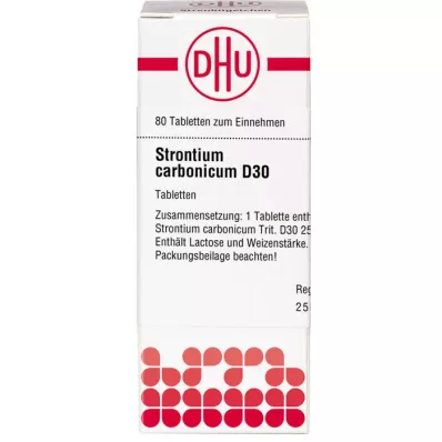 STRONTIUM CARBONICUM D 30 tablettia, 80 kpl