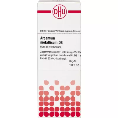 ARGENTUM METALLICUM D 8 -laimennos, 50 ml