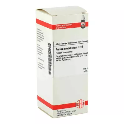 AURUM METALLICUM D 10 -laimennus, 50 ml