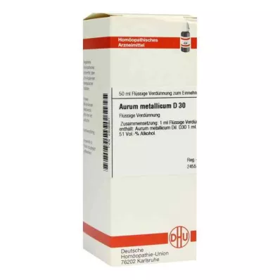 AURUM METALLICUM D 30 Laimennus, 50 ml