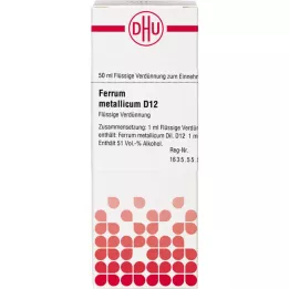 FERRUM METALLICUM D 12 Laimennus, 50 ml