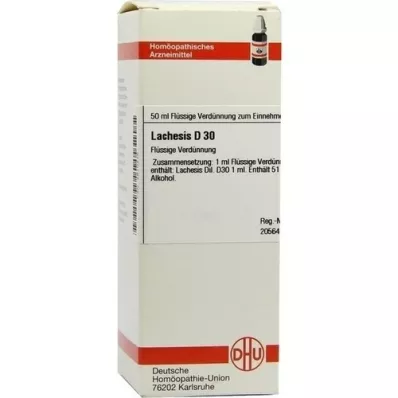 LACHESIS D 30 Laimennus, 50 ml
