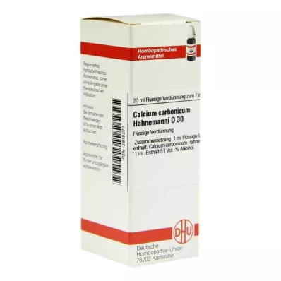 CALCIUM CARBONICUM Hahnemanni D 30 Laimennus, 20 ml CALCIUM CARBONICUM Hahnemanni D 30 Laimennus, 20 ml