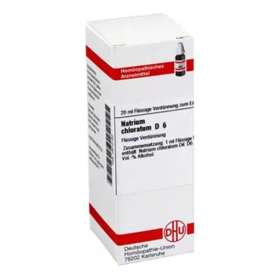 NATRIUM CHLORATUM D 6 Laimennus, 20 ml