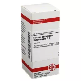 CALCIUM CARBONICUM Hahnemanni D 6 tablettia, 80 kpl