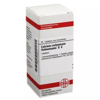 CALCIUM CARBONICUM Hahnemanni D 6 tablettia, 80 kpl