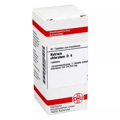 NATRIUM CHLORATUM D 4 tablettia, 80 kpl NATRIUM CHLORATUM D 4 tablettia, 80 kpl