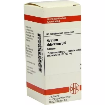 NATRIUM CHLORATUM D 6 tablettia, 80 kpl