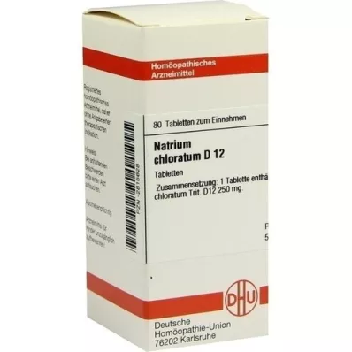 NATRIUM CHLORATUM D 12 tablettia, 80 kpl