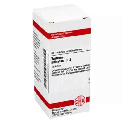 TARTARUS STIBIATUS D 4 tablettia, 80 kpl TARTARUS STIBIATUS D 4 tablettia, 80 kpl