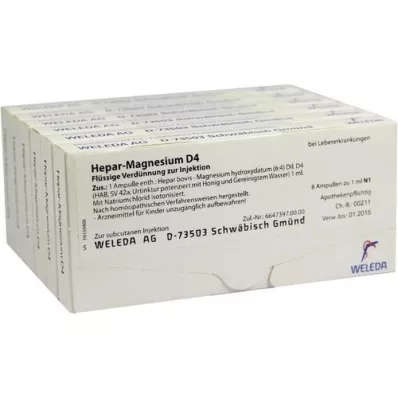 HEPAR MAGNESIUM D 4 ampullia, 48X1 ml