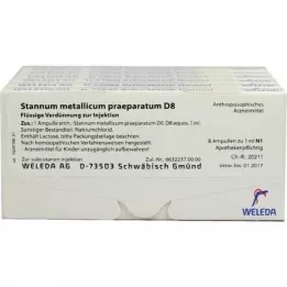 STANNUM METALLICUM praeparatum D 8 ampullia, 48X1 ml