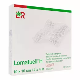 LOMATUELL H Voidetylli 10x10 cm steriili, 10 kpl