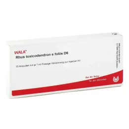 RHUS TOXICODENDRON E foliis D 6 Ampullit, 10X1 ml