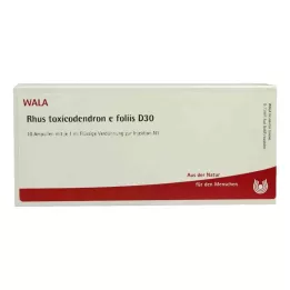 RHUS TOXICODENDRON E foliis D 30 Ampullia, 10X1 ml