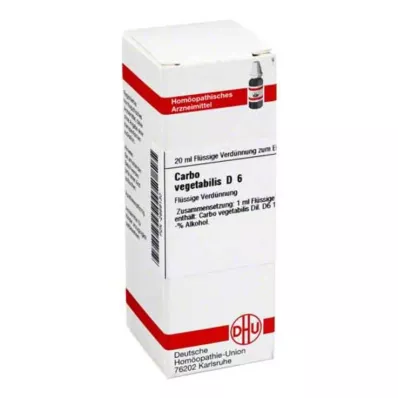 CARBO VEGETABILIS D 6 Laimennus, 20 ml