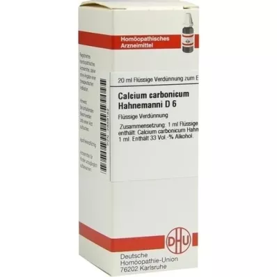 CALCIUM CARBONICUM Hahnemanni D 6 Laimennus, 20 ml