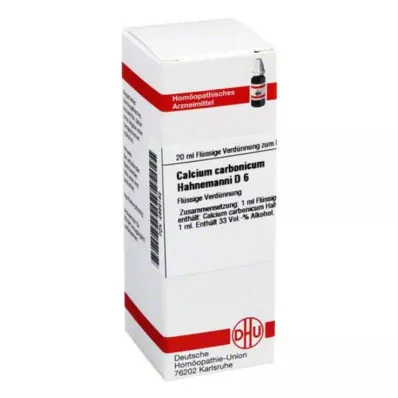 CALCIUM CARBONICUM Hahnemanni D 6 Laimennus, 20 ml