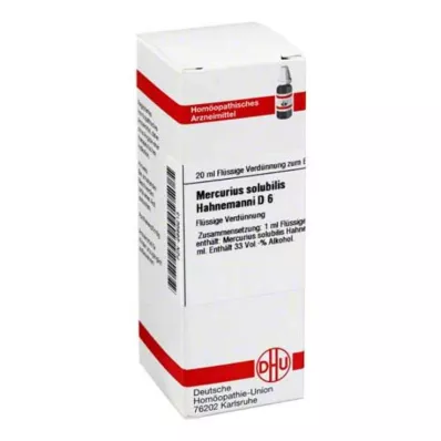 MERCURIUS SOLUBILIS Hahnemanni D 6 Laimennus, 20 ml MERCURIUS SOLUBILIS Hahnemanni D 6 Laimennus, 20 ml
