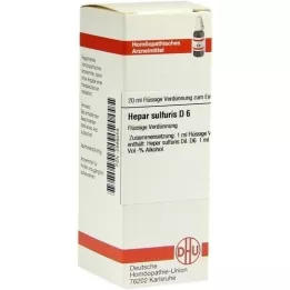 HEPAR SULFURIS D 6 Laimennus, 20 ml