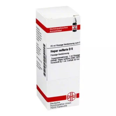 HEPAR SULFURIS D 6 Laimennus, 20 ml