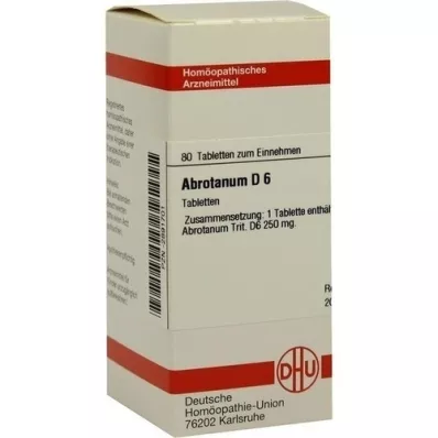 ABROTANUM D 6 tablettia, 80 kpl