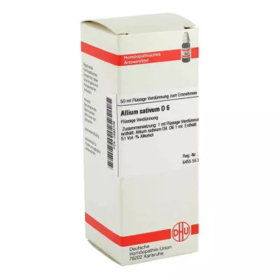 ALLIUM SATIVUM D 6 Laimennus, 50 ml