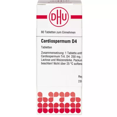 CARDIOSPERMUM D 4 tablettia, 80 kpl