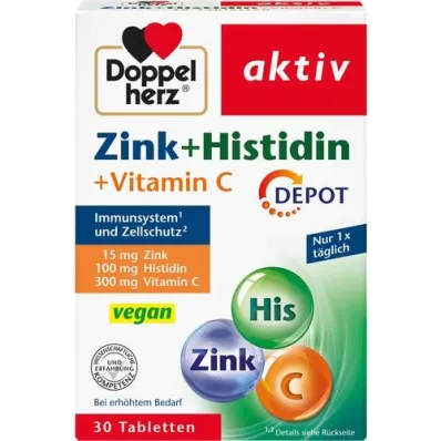 DOPPELHERZ Sinkki+Histidiini depottabletit aktiiviset, 30 kpl