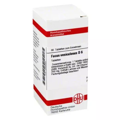 FUCUS VESICULOSUS D 6 tablettia, 80 kpl