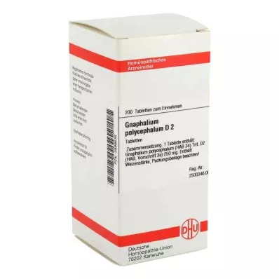 GNAPHALIUM POLYCEPHALUM D 2 tablettia, 200 kpl