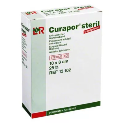 CURAPOR Haavasidos steriili läpinäkyvä 8x10 cm, 25 kpl CURAPOR Haavasidos steriili läpinäkyvä 8x10 cm, 25 kpl