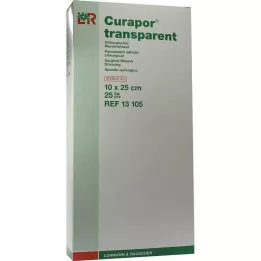 CURAPOR Haavasidos steriili läpinäkyvä 10x25 cm, 25 kpl
