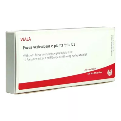 FUCUS VESICULOSUS E planta tota D 3 Ampullit, 10X1 ml FUCUS VESICULOSUS E planta tota D 3 Ampullit, 10X1 ml