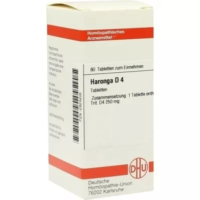 HARONGA D 4 tablettia, 80 kpl