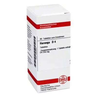 HARONGA D 4 tablettia, 80 kpl