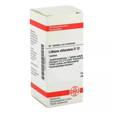 LITHIUM CHLORATUM D 12 tablettia, 80 kpl