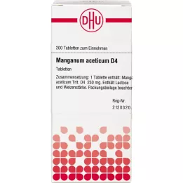 MANGANUM ACETICUM D 4 tablettia, 200 kpl