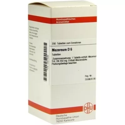 MEZEREUM D 6 tablettia, 200 kpl