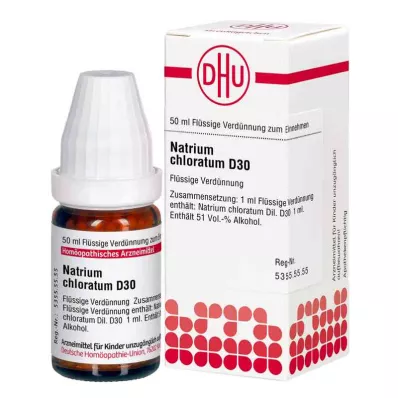 NATRIUM CHLORATUM D 30 Laimennus, 50 ml