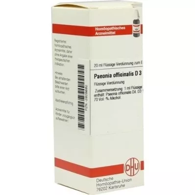 PAEONIA OFFICINALIS D 3 -laimennus, 20 ml