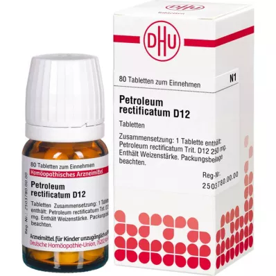 PETROLEUM RECTIFICATUM D 12 tablettia, 80 kpl