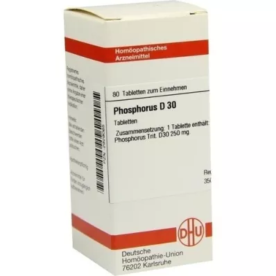 PHOSPHORUS D 30 tablettia, 80 kpl