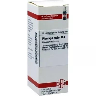 PLANTAGO MAJOR D 4 -laimennus, 20 ml