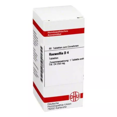 RAUWOLFIA D 4 tablettia, 80 kpl