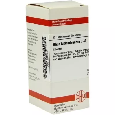 RHUS TOXICODENDRON C 30 tablettia, 80 kpl