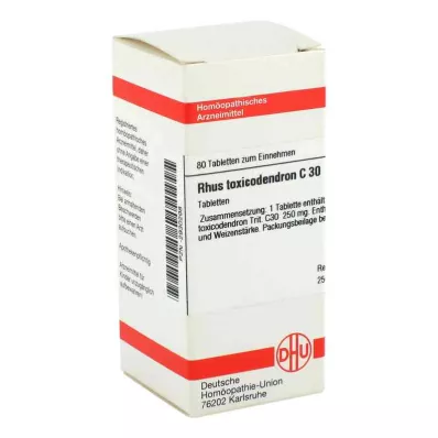 RHUS TOXICODENDRON C 30 tablettia, 80 kpl RHUS TOXICODENDRON C 30 tablettia, 80 kpl