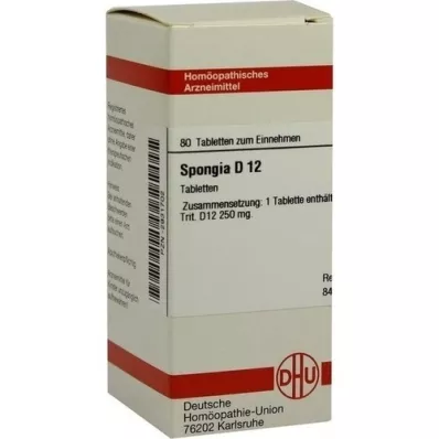 SPONGIA D 12 tablettia, 80 kpl